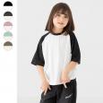 配色ラグラン半袖Tシャツ