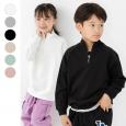 ハーフジップ裏毛トレーナー