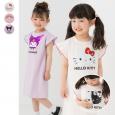 〈サンリオ〉肩フリルワンピース