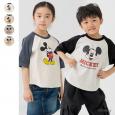 〈ディズニー〉ミッキーマウス/ラグラン半袖Tシャツ