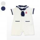 セーラー襟半袖カバーオール