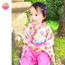 女児袴ロンパース(ラメ総柄)