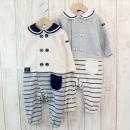 撚り杢セーラーカバーオール