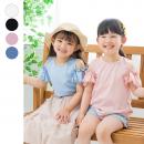 肩開きチュールフリルTシャツ