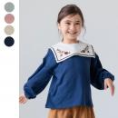 刺繍襟付きワイドトレーナー