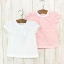 透けドットパフ袖Tシャツ