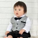 フォーマルベスト風長袖ツーウェイオール