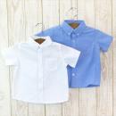 ダンガリー無地半袖シャツ