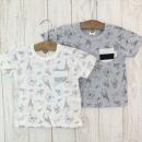 オーガニック素材アニマル柄半袖Tシャツ