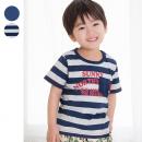 インディゴ染め半袖Tシャツ