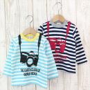 ボーダートロンプ柄トレーナー