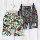 トロピカル柄ハーフパンツ