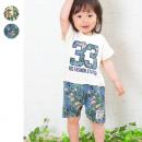 ボタニカル柄半袖カバーオール