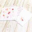 日本製ガーゼハンカチ3枚組ピンク