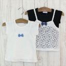 レースキャミソールドッキング半袖Tシャツ