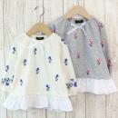 花柄刺繍風プリントチュニック