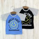 スマイリーフェイスラグラン半袖Tシャツ