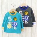 スマイリーリブボーダーミニ裏毛トレーナー