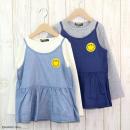 スマイリーフェイスキャミ付きTシャツ