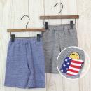 スマイリーフェイス星条旗ポケットハーフパンツ
