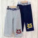 スマイリーフェイスロゴ柄ロングパンツ