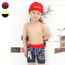 スマイリーフェイスキャップ付き水着パンツ