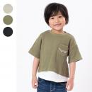 EDWIN/エドウイン レイヤード風ワッフル半袖Tシャツ