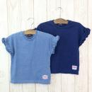 エドウイン インディゴ染め半袖フリルTシャツ