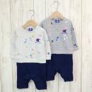 チャンピオン ペイント柄裏毛長袖カバーオール