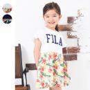 フィラボタニカル柄半袖ワンピース