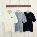 フィラ ストライプベロア長袖ミニカバーオール