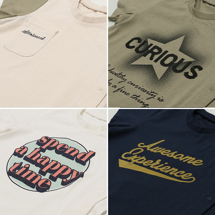 [RSL] 前開き半袖Tシャツ(80-130)