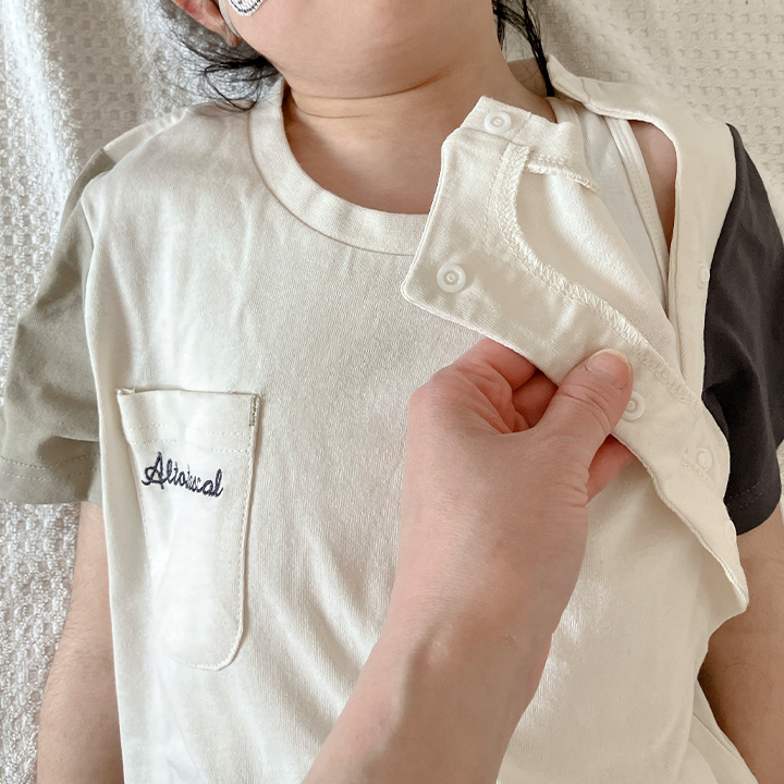 [RSL] 前開き半袖Tシャツ(80-130)