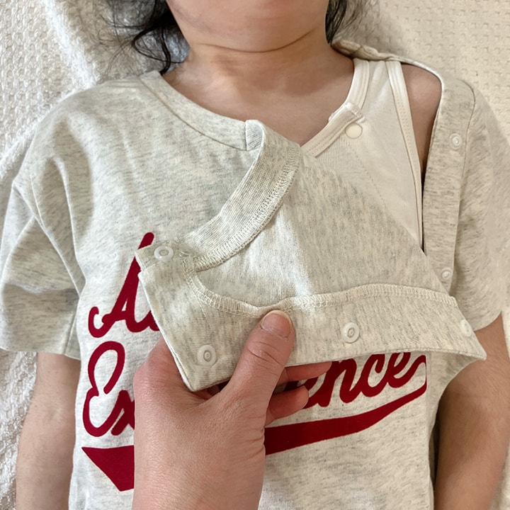 [RSL] 前開きVネック半袖Tシャツ(140-160)