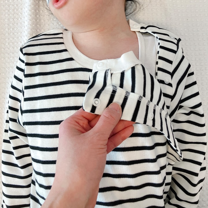 [RSL] 前開きボーダー長袖Tシャツ