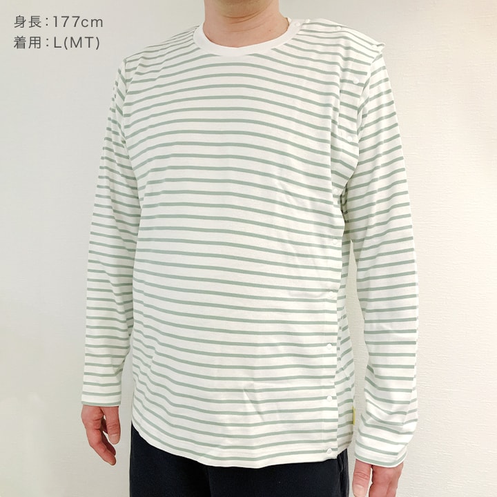 [RSL] 前開きボーダー長袖Tシャツ(大人)