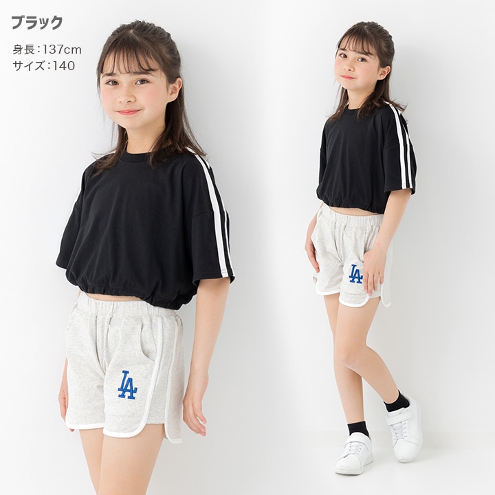 肩ラインショートTシャツ
