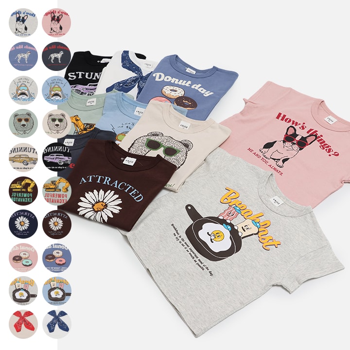 プリント半袖Tシャツ