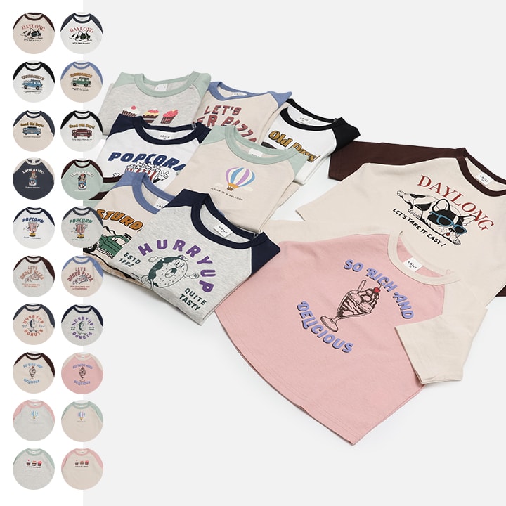 プリントラグラン半袖Tシャツ