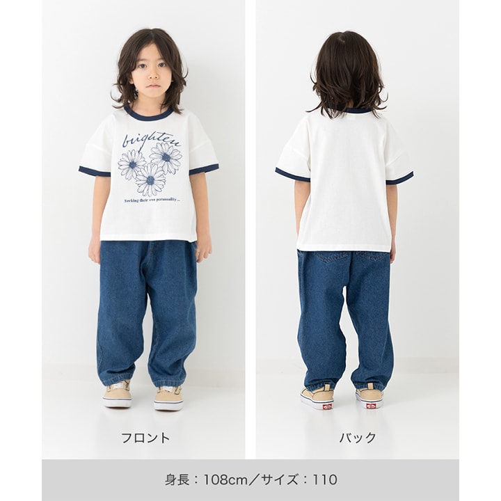 プリントリンガー半袖Tシャツ