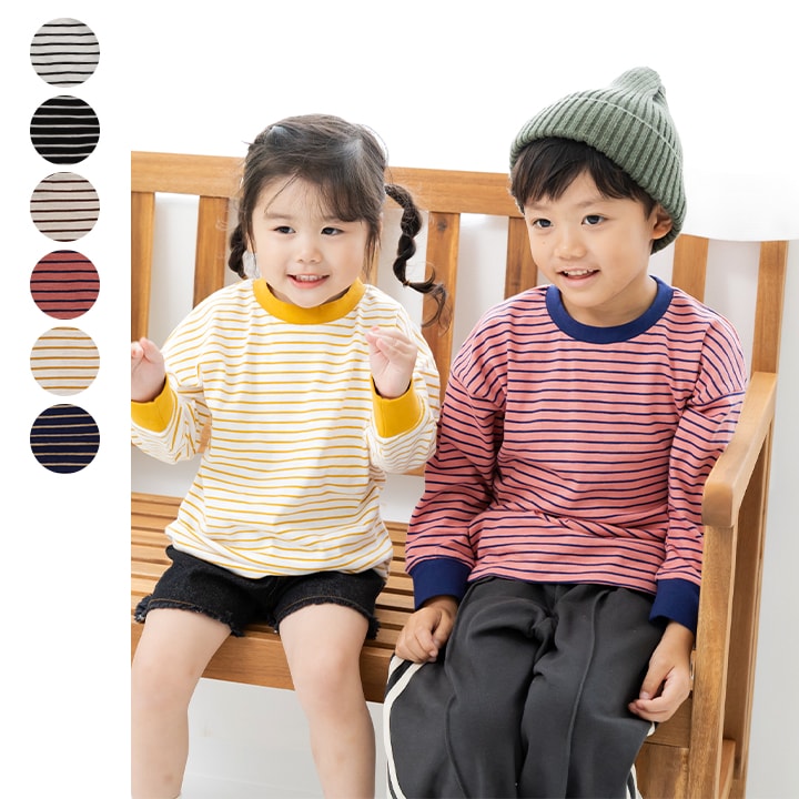 ボーダー長袖Tシャツ