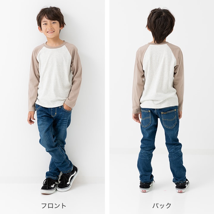 配色ラグラン長袖Tシャツ