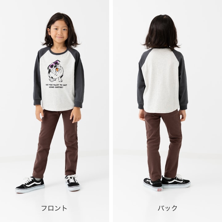 プリントラグラン長袖Tシャツ