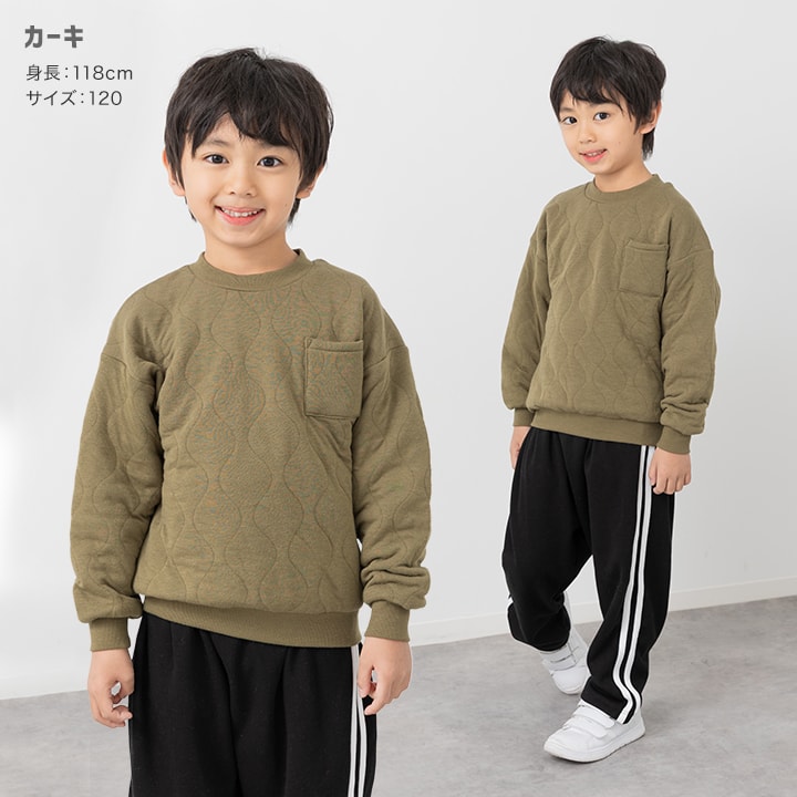 ニットキルトトレーナー