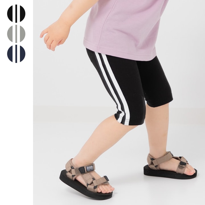 5分丈脇ラインレギンス