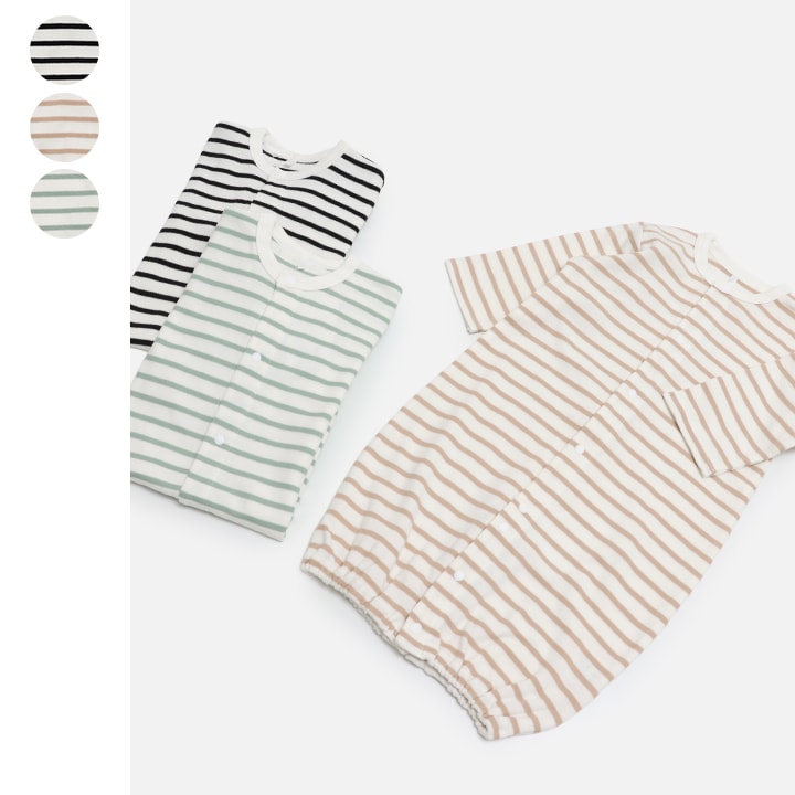 ボーダー長袖ツーウェイオール