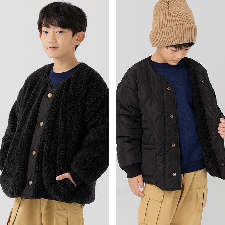 リバーシブル中綿ボアジャケット