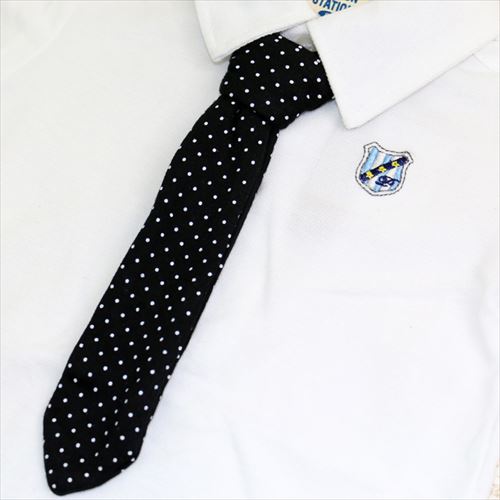 ネクタイ付き半袖ポロシャツ
