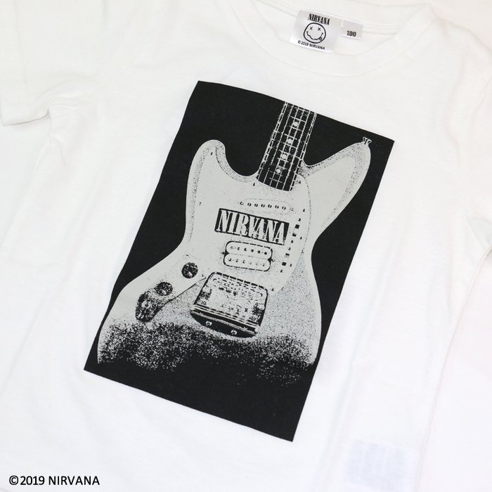 NIRVANA半袖ギタープリントTシャツ