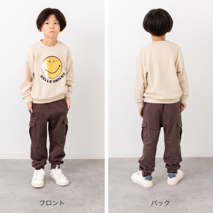 〈スマイリーフェイス〉裏毛トレーナー